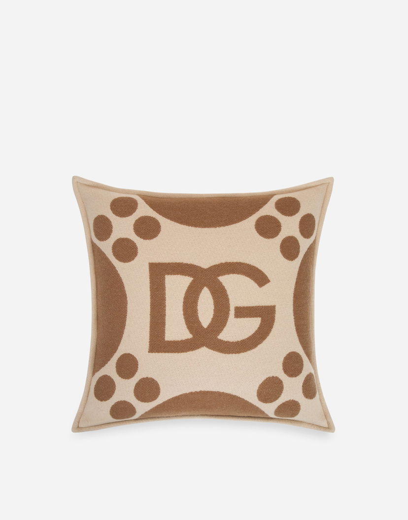 Home decor Dolce & Gabbana Dolce & Gabbana Wool Jacquard Cushion Medium Béžová | TCE008TCAN2U0052