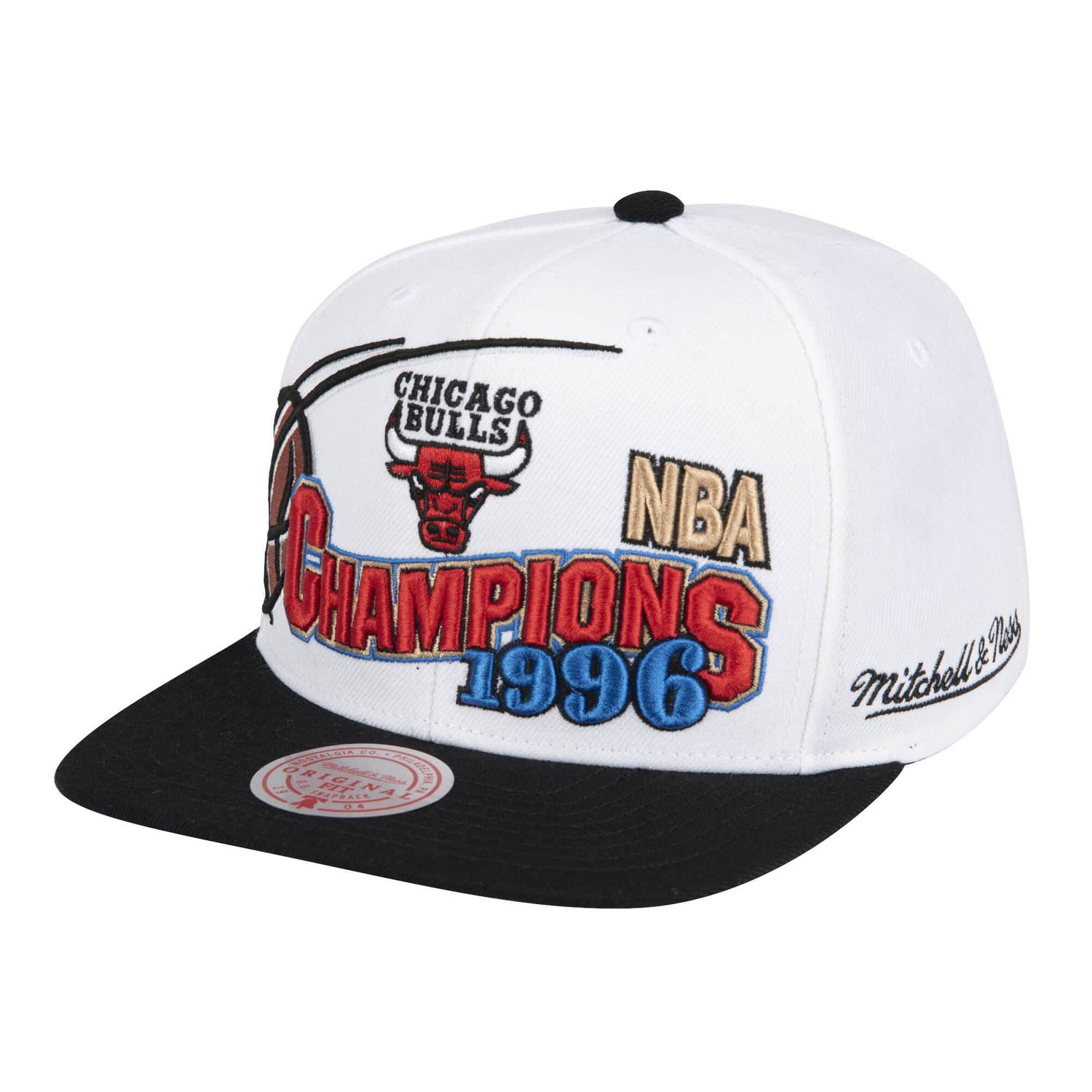 Šiltovka Mitchell & Ness 96 Champions Wave Snapback HWC Chicago Bulls Biela | HHSS1081-CBUYYPPPWHBK, 0