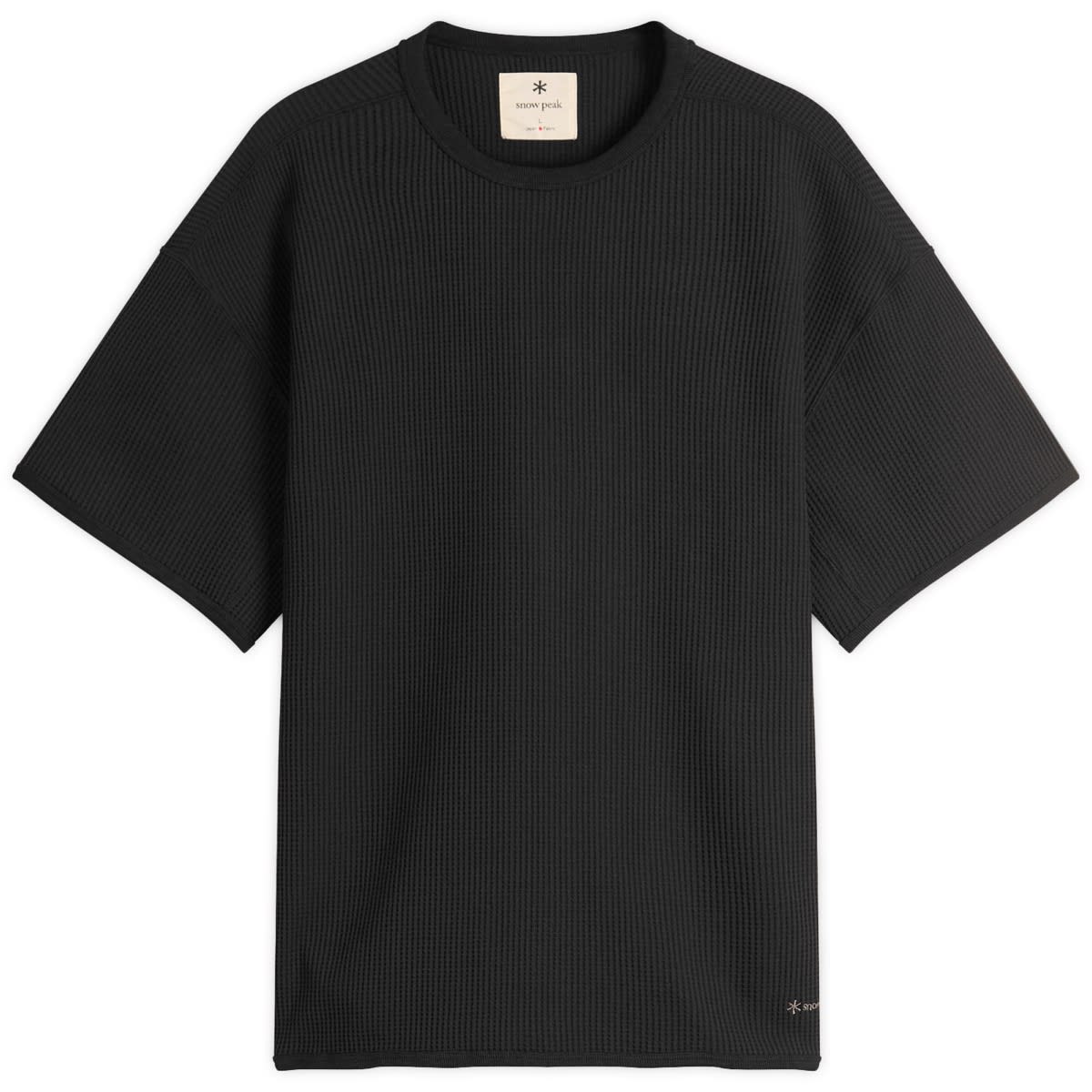 Tričko Snow Peak Dry Waffle T-Shirt, Size Large Čierna | TS-25SU004-BK, 1
