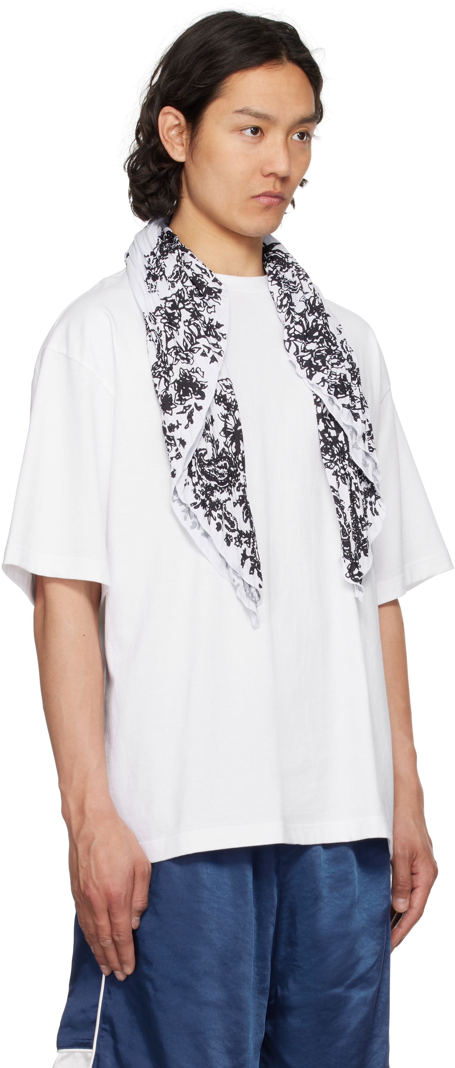Tričko We11done We11done Wrinkled Muffler T-Shirt Biela | WD-TT1-25-732-U-WH, 1