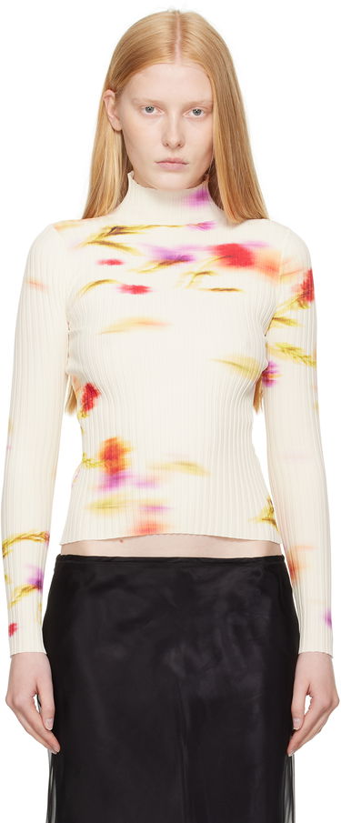 Sveter FERRAGAMO Ferragamo Blossom Print Turtleneck Top Biela | 781156, 0