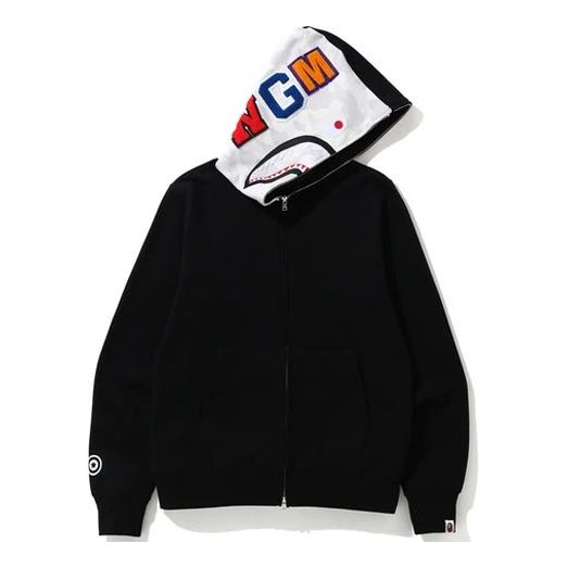 Mikina BAPE A Bathing Ape Shark Full Zip Hoodie Čierna | 1F70-115-008