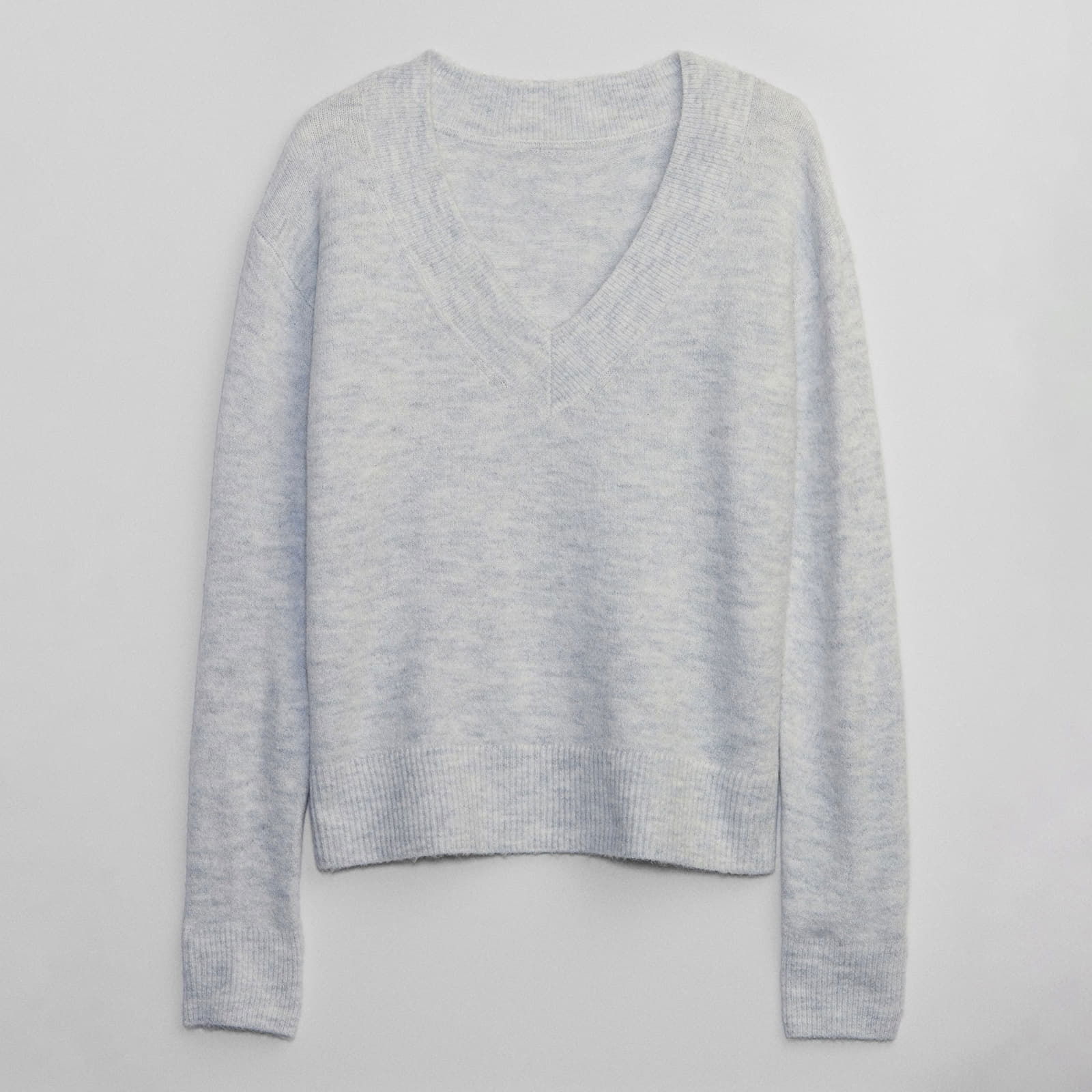 Sweater V Neck Sweater Light Heather Grey S