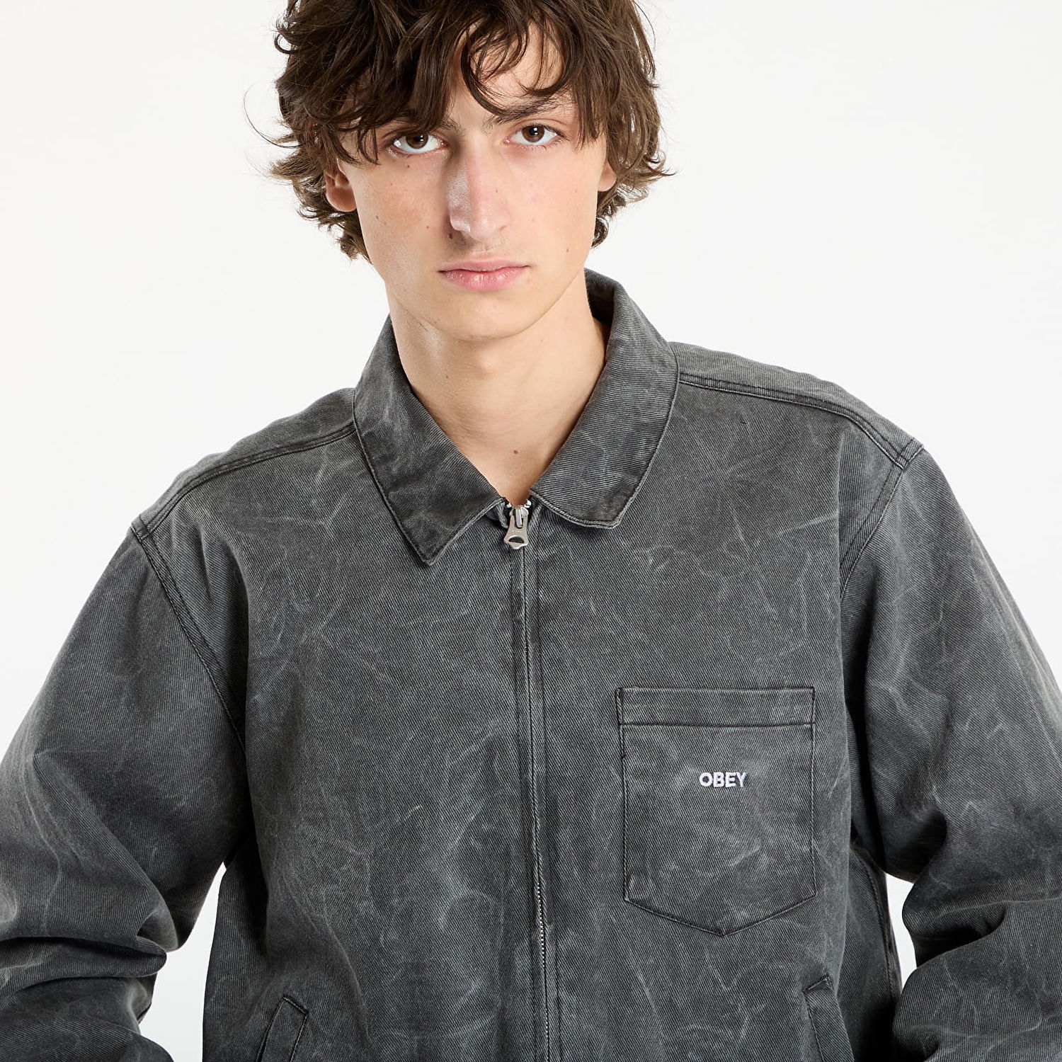 Bunda OBEY OBEY Workman Zip Jacket Šedá | 121800599-BWA, 1