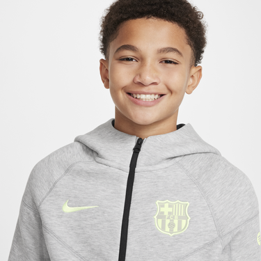 Mikina Nike FC Barcelona Tech Fleece Full-Zip Hoodie Šedá | FN8500-065, 2