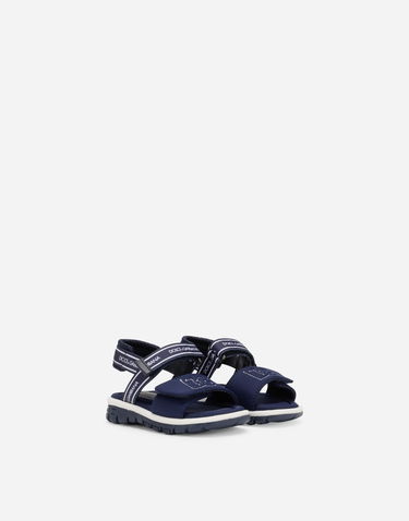 Tenisky a topánky Dolce & Gabbana Technical Fabric Sandals With DG Logo For First Steps Navy | DL0068AY2338D600, 1