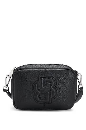 Kabelka BOSS Balenciaga Grained Crossbody Bag with Double B Monogram Čierna | 50535940, 0