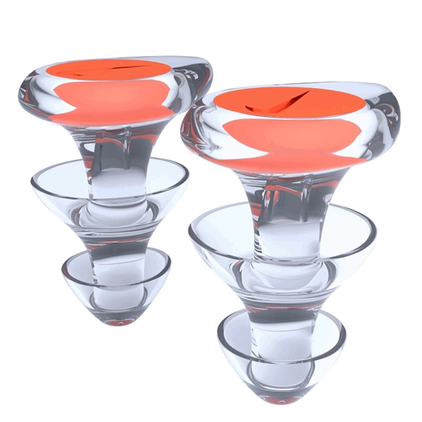 Doplnky Nike Transparent Sculpted Ear Plugs Oranžová | NESS9175-618