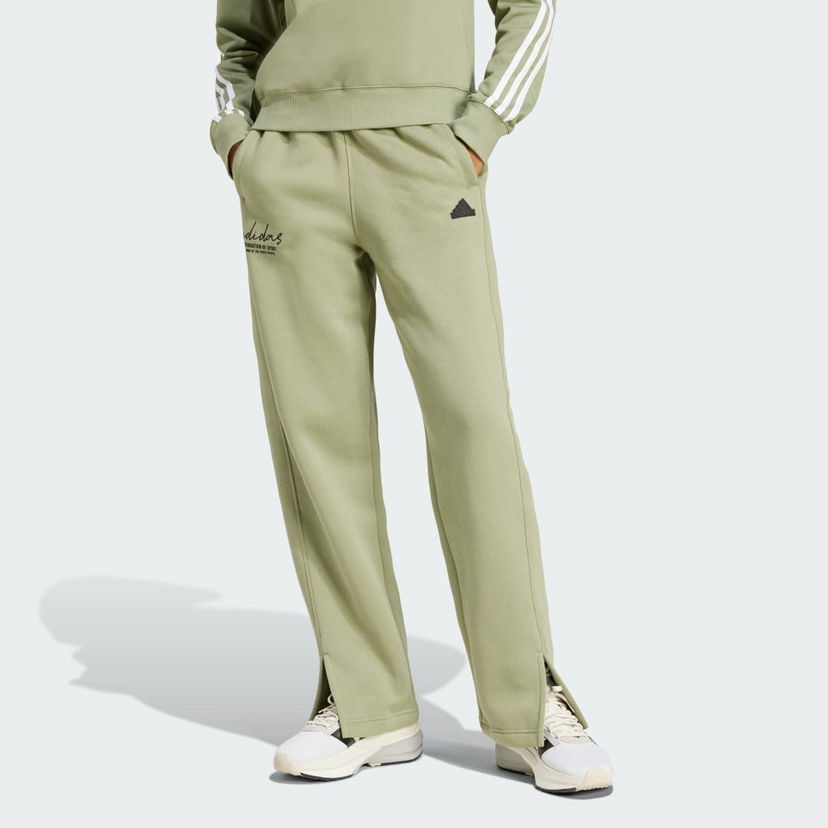 Tepláky adidas Performance Signature Fleece Straight Leg Pants Zelené | IY1465