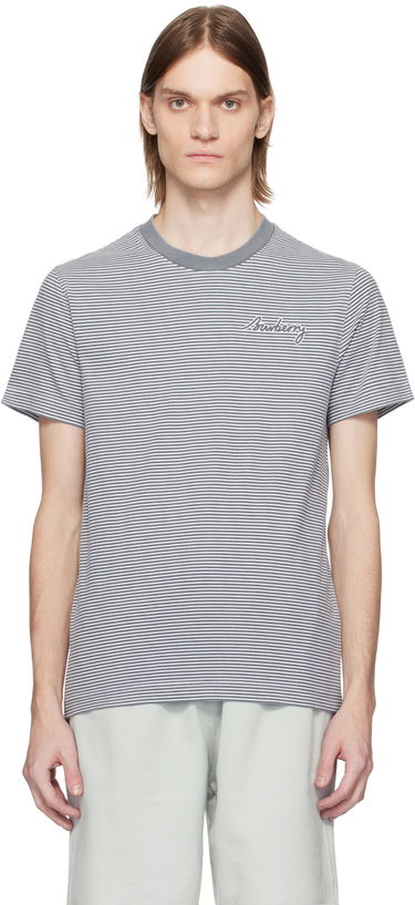 Tričko Burberry Burberry Cotton Striped T-Shirt Šedá | 8109141, 0