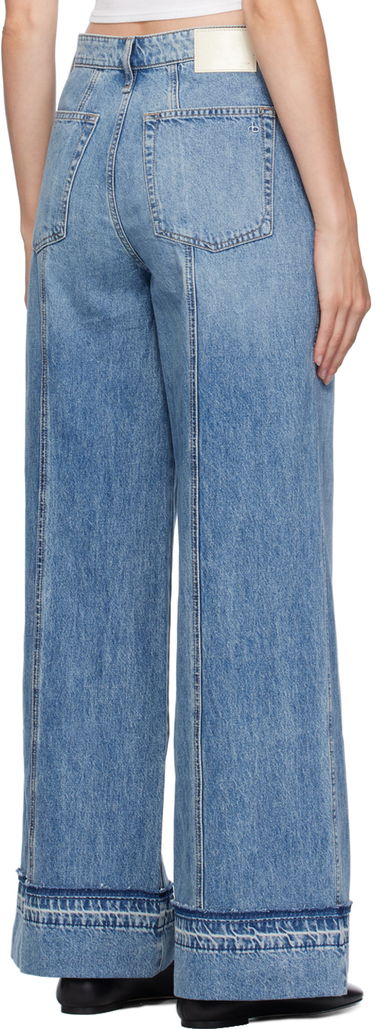 Džínsy rag & bone Rag & Bone Marina Wide Leg Jeans Modrá | WDD24F2641F2LI, 2