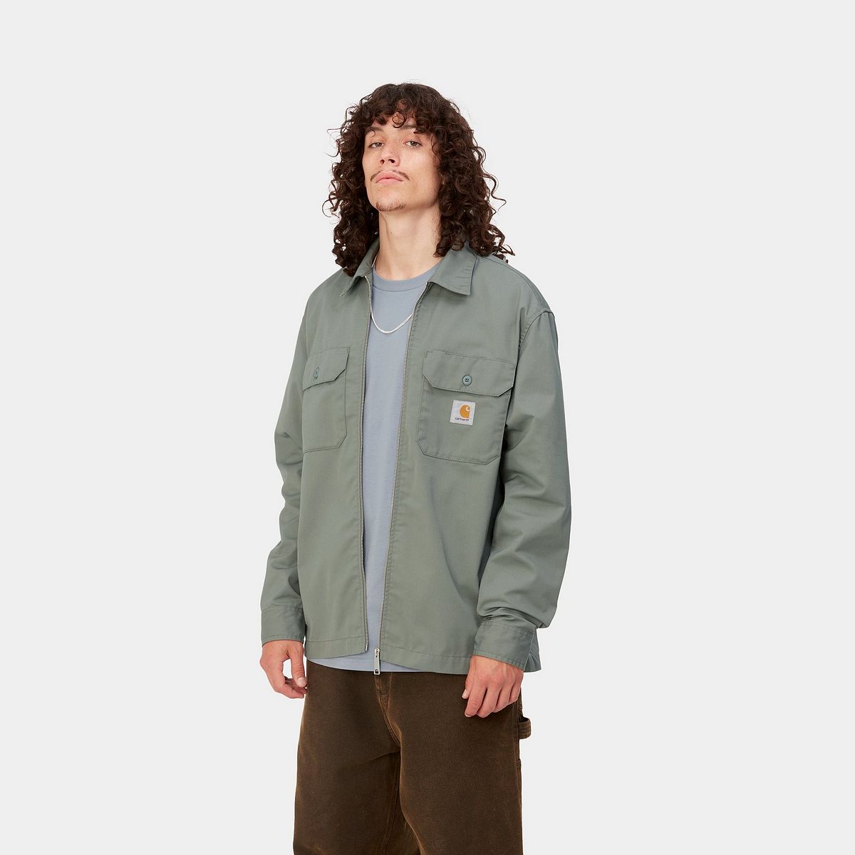 Košeľa Carhartt WIP L/S Craft Zip Shirt Zelené | I032839_1ND_02, 0