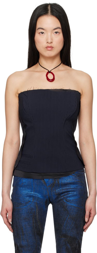 Crop Top Ottolinger Ottolinger Pinstripe Corsage Top Čierna | 12310302301, 0