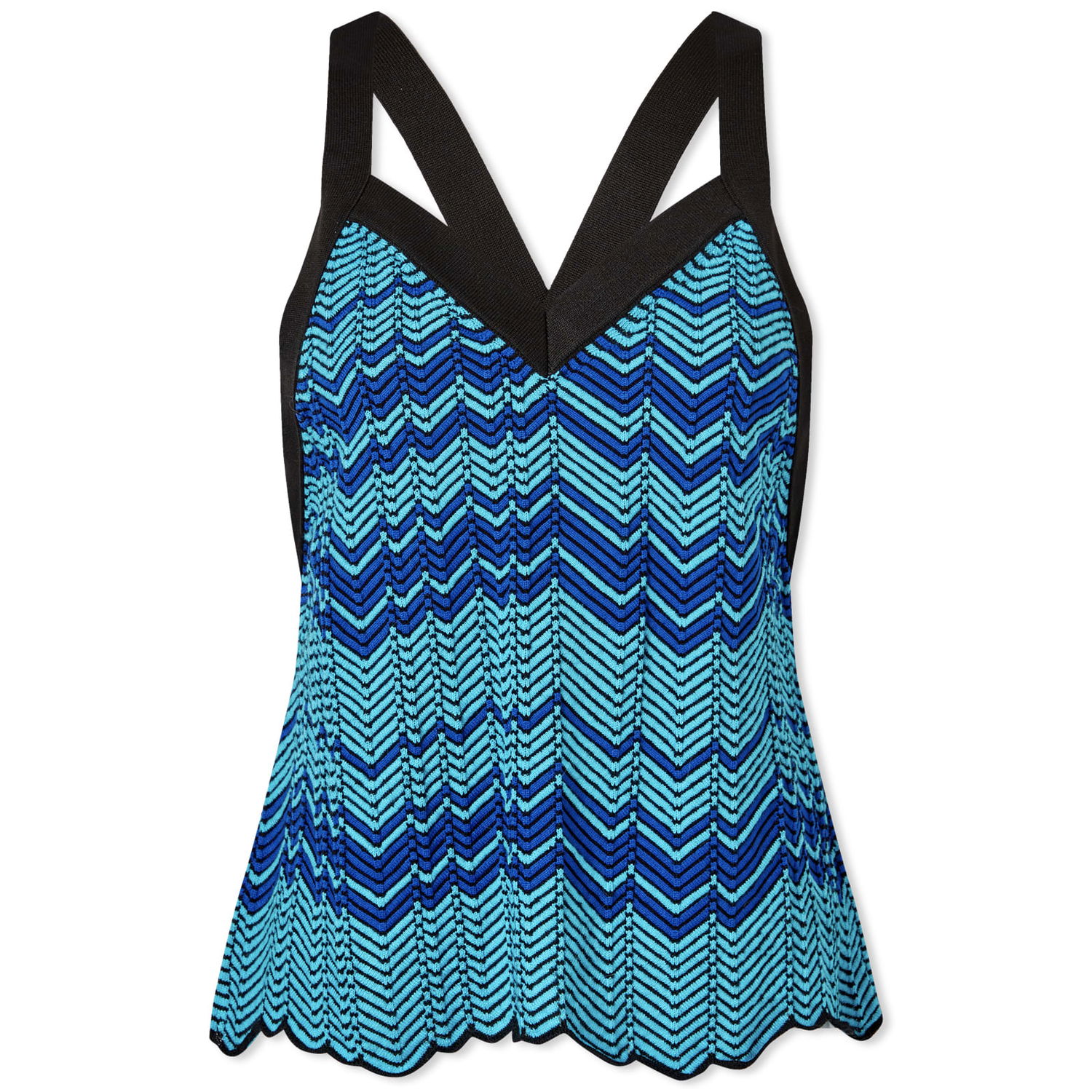 Tielko Wales Bonner Palm Knit Sleeveless Top Modrá | WS23KN45-KN10-750, 0