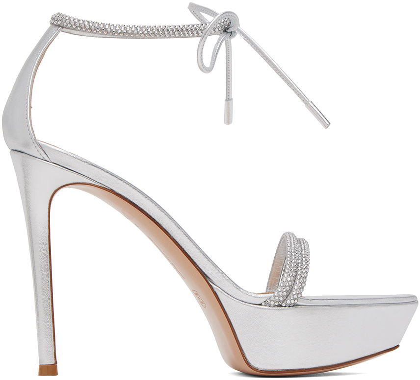 Tenisky a topánky Gianvito Rossi Gianvito Rossi Burma Platform Heeled Sandals Metalická | G61724.85RIC.BNS, 0