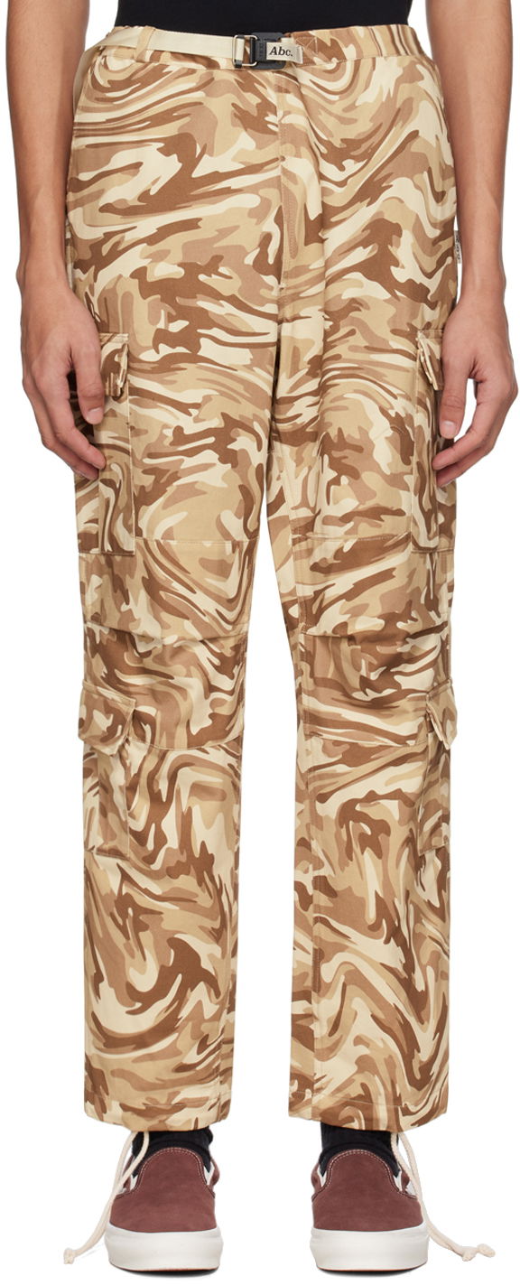 Cargo nohavice Advisory Board Crystals Camouflage Print Cotton Cargo Pants Béžová | ABC123WCP, 0