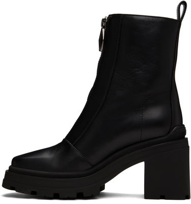 Starostlivosť o obuv Jimmy Choo Jimmy Choo Eugenie 80 Leather Boots Čierna | EUGENIE 80 SQM, 2