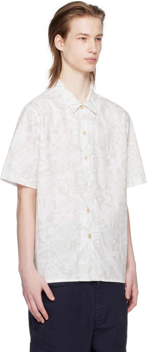Košeľa Paul Smith PS Paul Smith Pattern Shirt Biela | M2R-695U-M21966-02, 1
