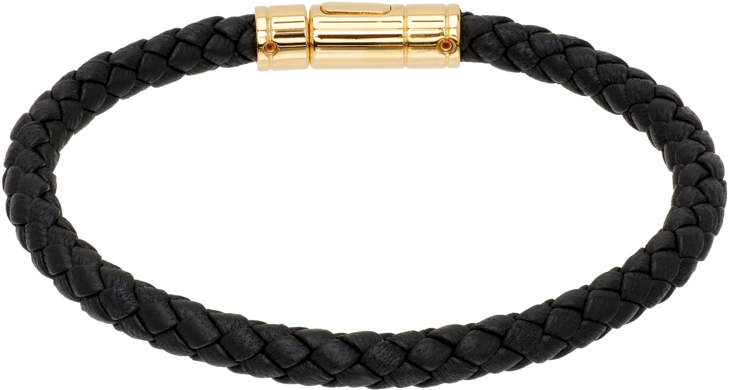 Náramok Tom Ford Tom Ford Braided Leather Bracelet Čierna | JM026-ALE009G, 1