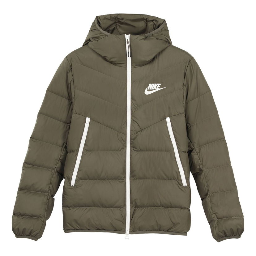Prešívaná bunda Nike Sportswear Down Fill Hooded Jacket Zelené | CU0226-380