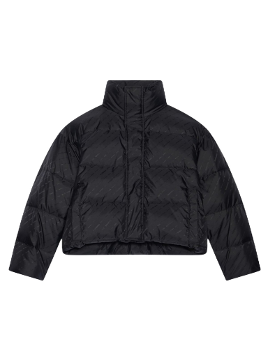 Prešívaná bunda Balenciaga Allover Logo BB Puffer Jacket Čierna | 681883TKO401000