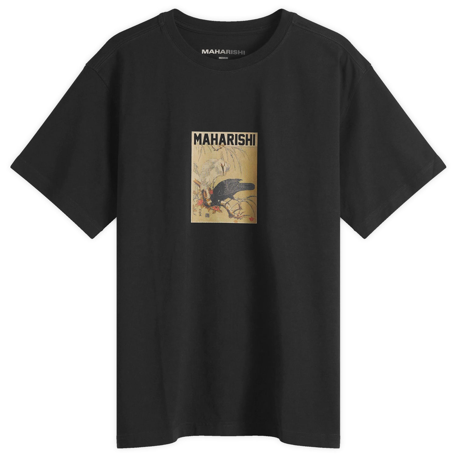 Tričko Maharishi Maharishi Crow White Heron Graphic Tee Čierna | 1493-BLK, 1