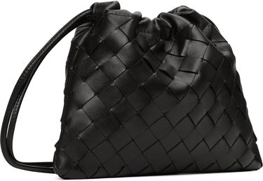 Kabelka Bottega Veneta Bottega Veneta Small Intrecciato Leather Pouch Čierna | 816987 V3IV1, 2