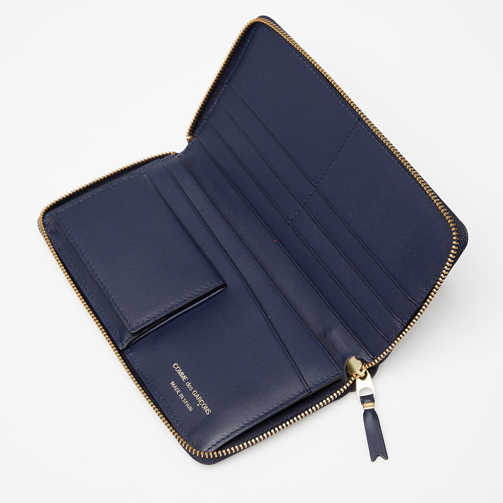 Classic Colour Leather Wallet Navy