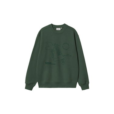 Mikina Carhartt WIP Graphic Print Crewneck Sweatshirt Zelené | I033938_8, 5