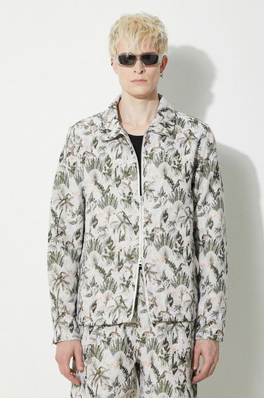 Vetrovka Pleasures Parrot Work Jacket Zelené | P24SP028.GREY, 0