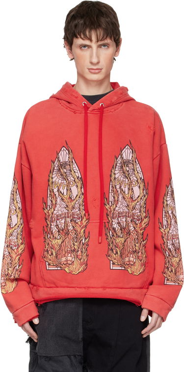 Mikina Who Decides War Flame Glass Hoodie Červená | 1110320003FW25, 0