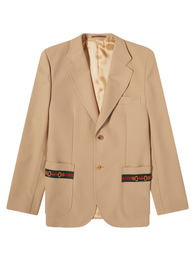 Bunda Gucci Tape Logo Blazer Béžová | 756694-Z8BI6-2327