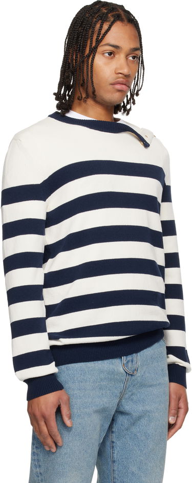 Sveter Balmain Buttoned Marinière Knit Sweater Rôznofarebný | FH0KD170KJ19, 1