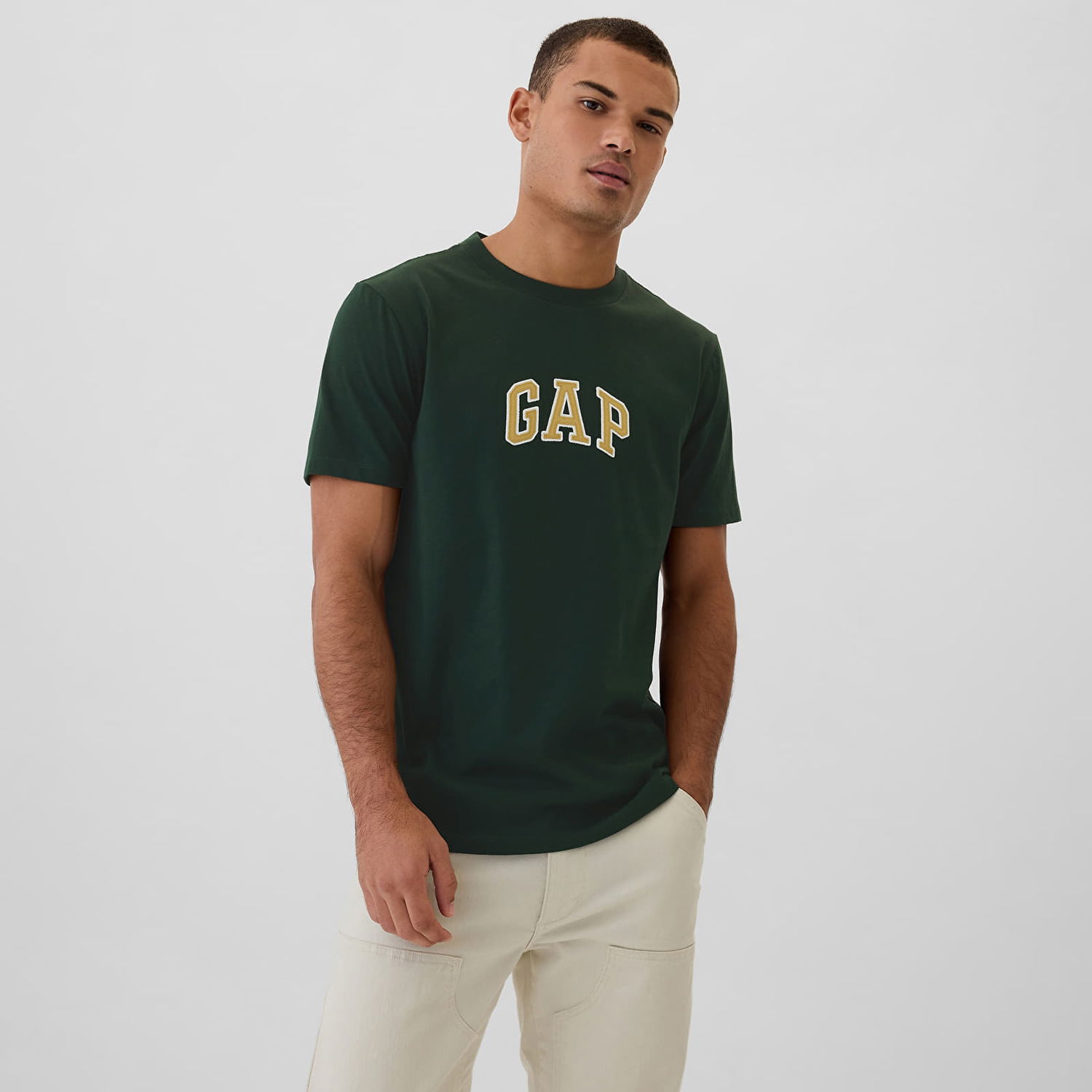 Tričko GAP T-shirt Logo New Arch Tee Essex Green XS Čierna | 570044-29, 0