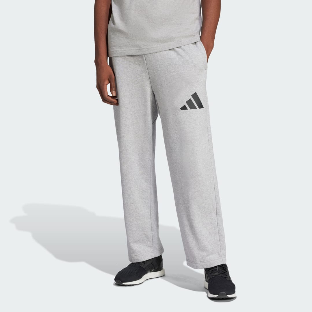 Tepláky adidas Performance Wide Leg Logo Joggers Šedá | JF3606, 0