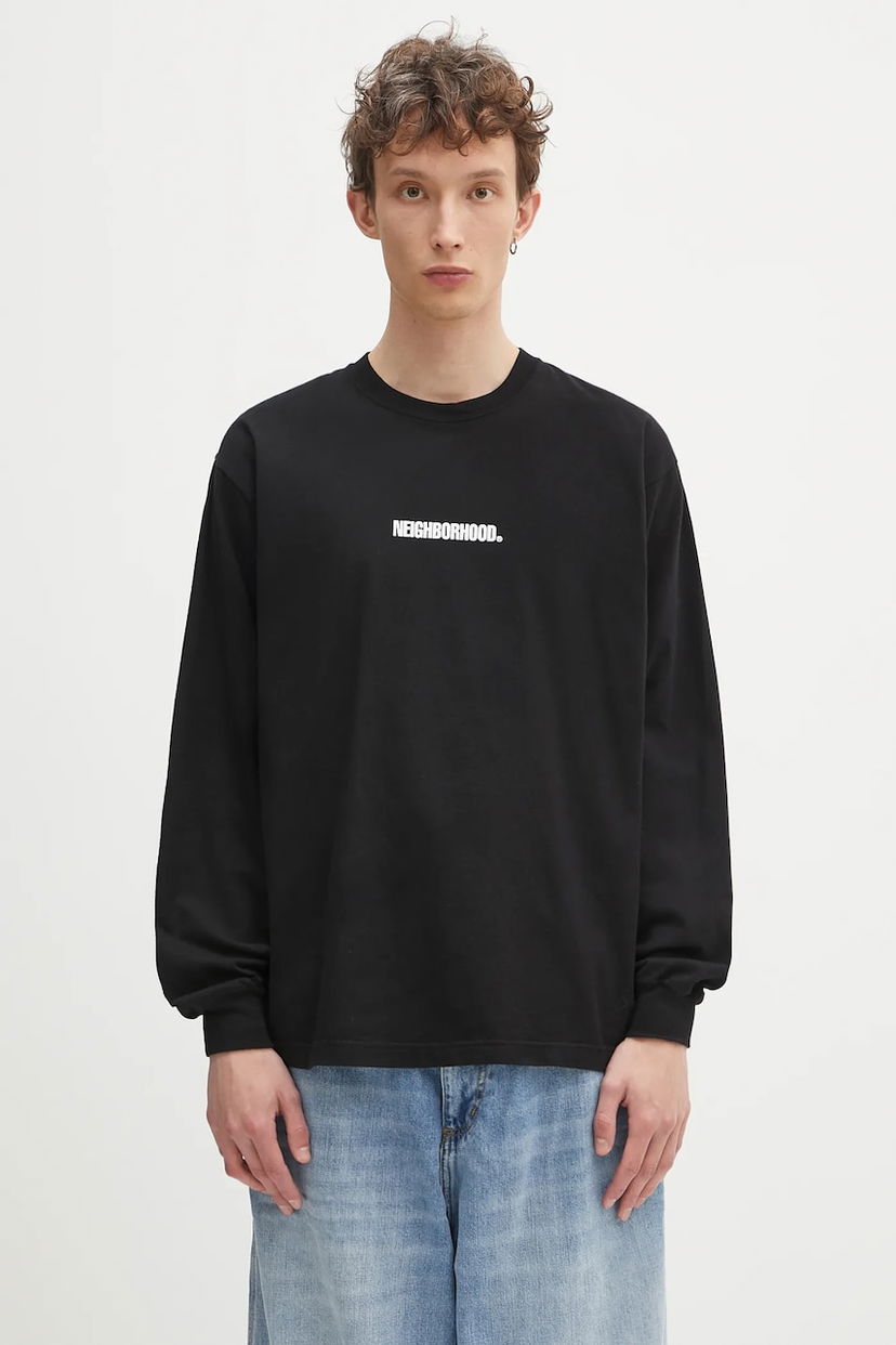 Tričko Neighborhood NEIGHBORHOOD NH. Tee LS-3 Long Sleeve T-Shirt Čierna | 242PCNH.LT03
