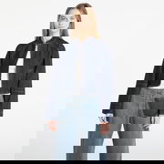 Cropped Stand Collar Zip Denim Jacket