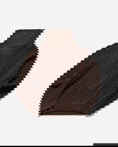 Sveter Cav Empt Twill Back Side Knit Sweater Hnedá | CES27KN01 BROWN, 1
