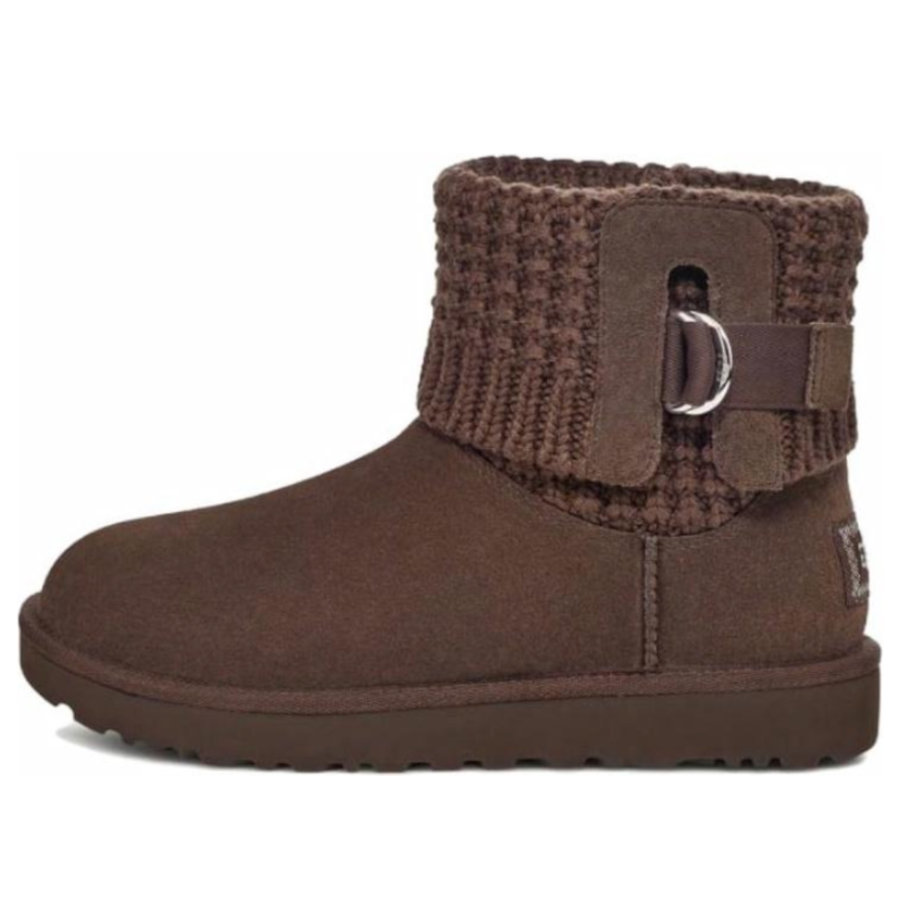Tenisky a topánky UGG Solene Mini Knitted Cuff Buckle Boots Hnedá | 1113463-CHO