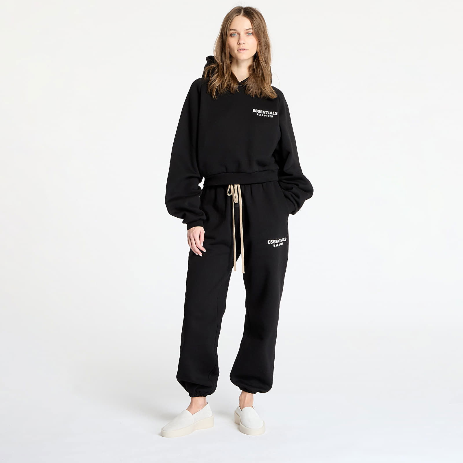 Essentials Fleece Cropped Hoodie