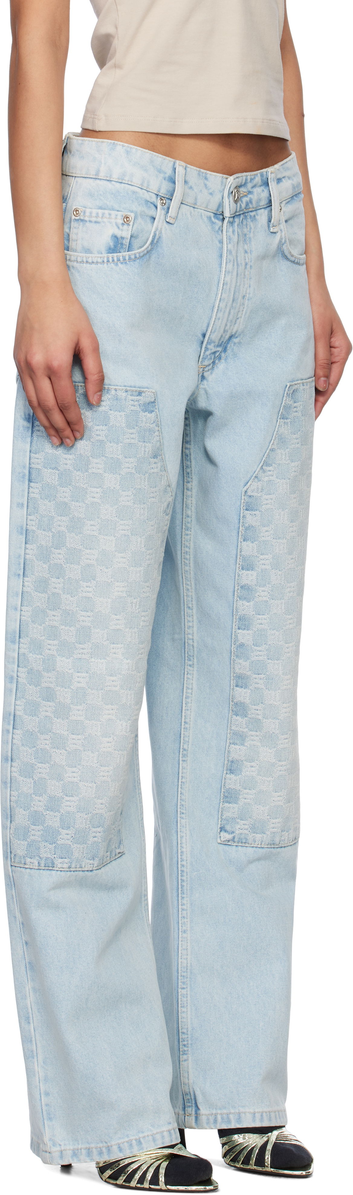 Džínsy MISBHV MISBHV Monogram Carpenter Jeans Modrá | 250W301, 1