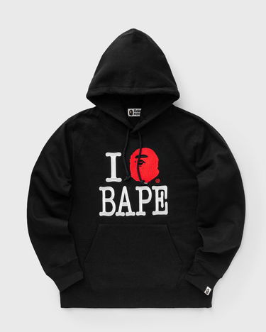 Mikina BAPE I LOVE BAPE Hoodie Black Čierna | 001PPK801005MBLK, 0