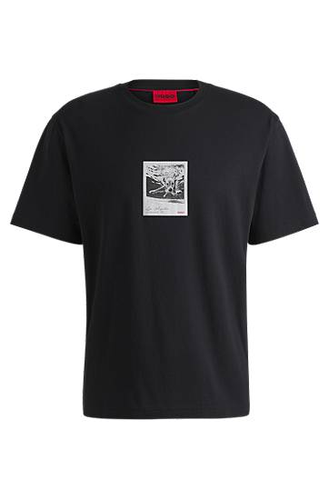 Tričko BOSS T-Shirt with Dog Graphic Čierna | 50537535, 0