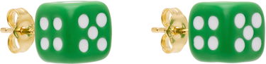 Náušnice VEERT VEERT 'The Enamel Dice' Earrings Zelené | OR03GREEN, 1