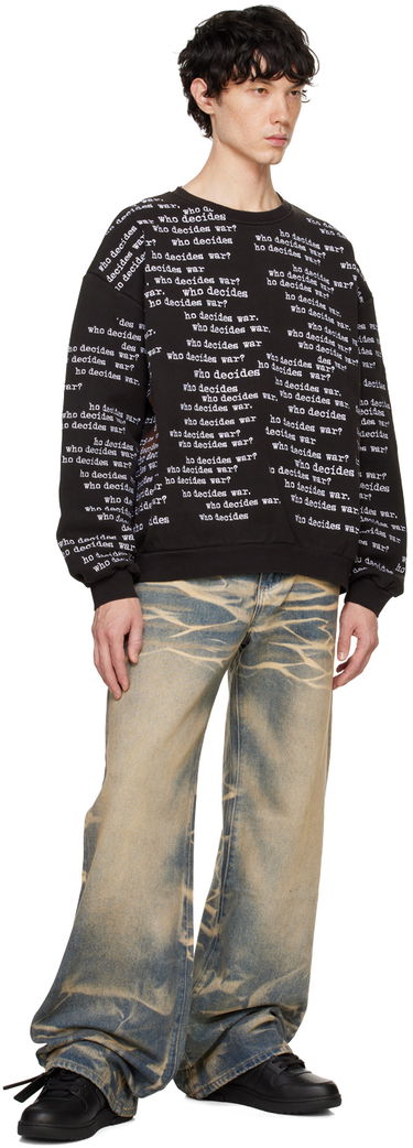 Mikina Who Decides War WDW Scripture Sweatshirt Čierna | 1110370002FW24, 3