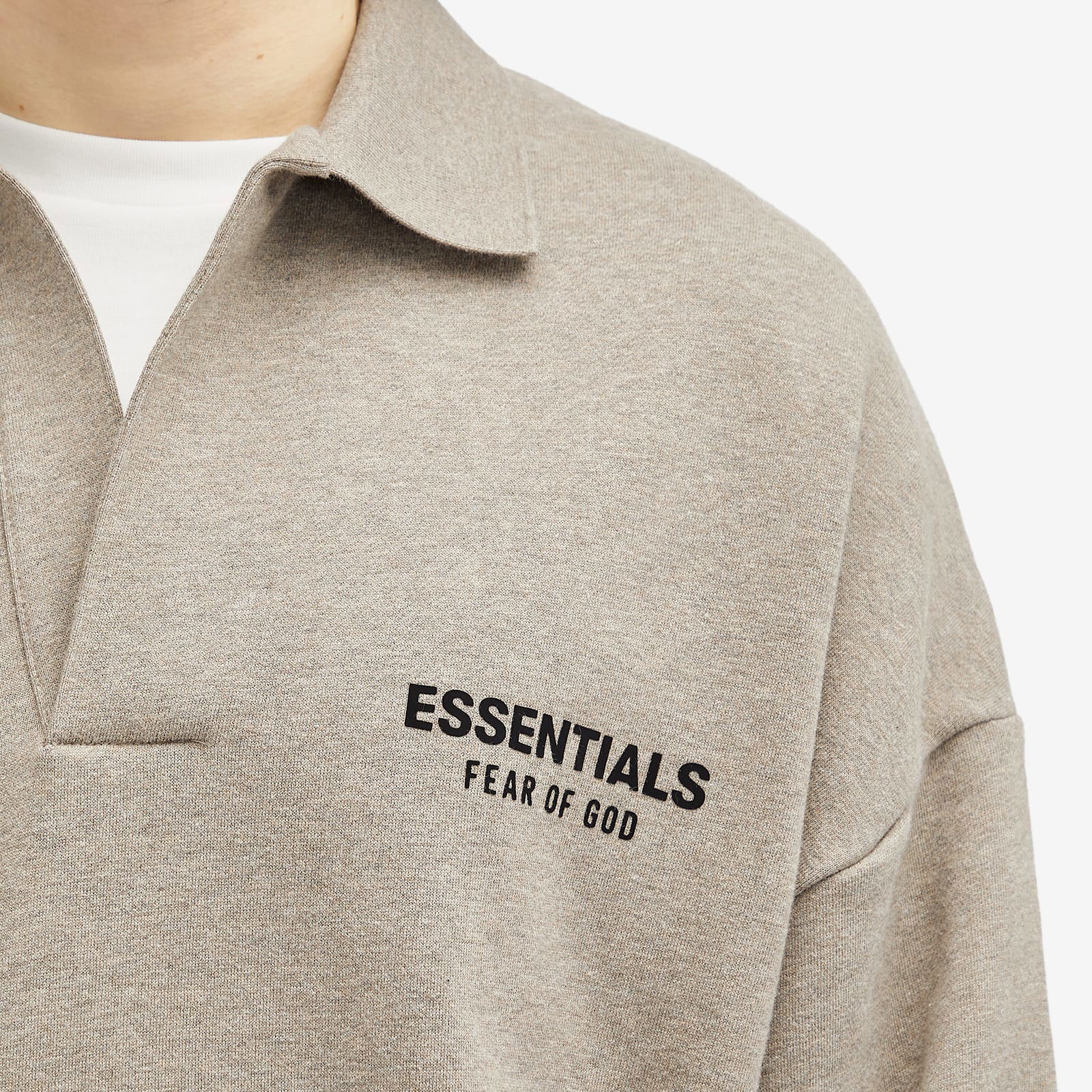 Essentials Core Logo Fleece Polo Sweatshirt