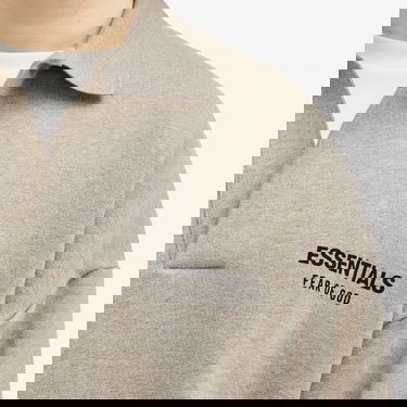 Mikina Fear of God Essentials Core Logo Fleece Polo Sweatshirt Šedá | 192HO244399F, 5