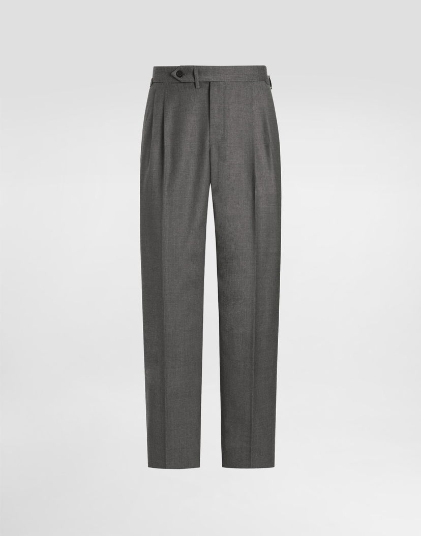 Nohavice Dolce & Gabbana Wool Canvas Trousers Šedá | GP1A2THU2BLS8291