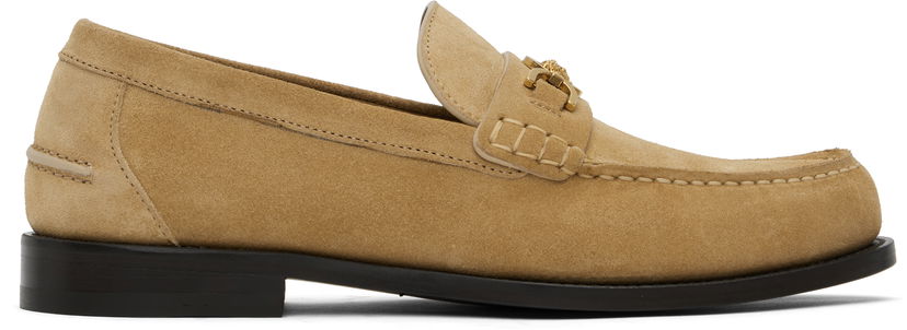 Starostlivosť o obuv Versace Versace Giuliano Suede Loafers Béžová | 1013592_1A13357