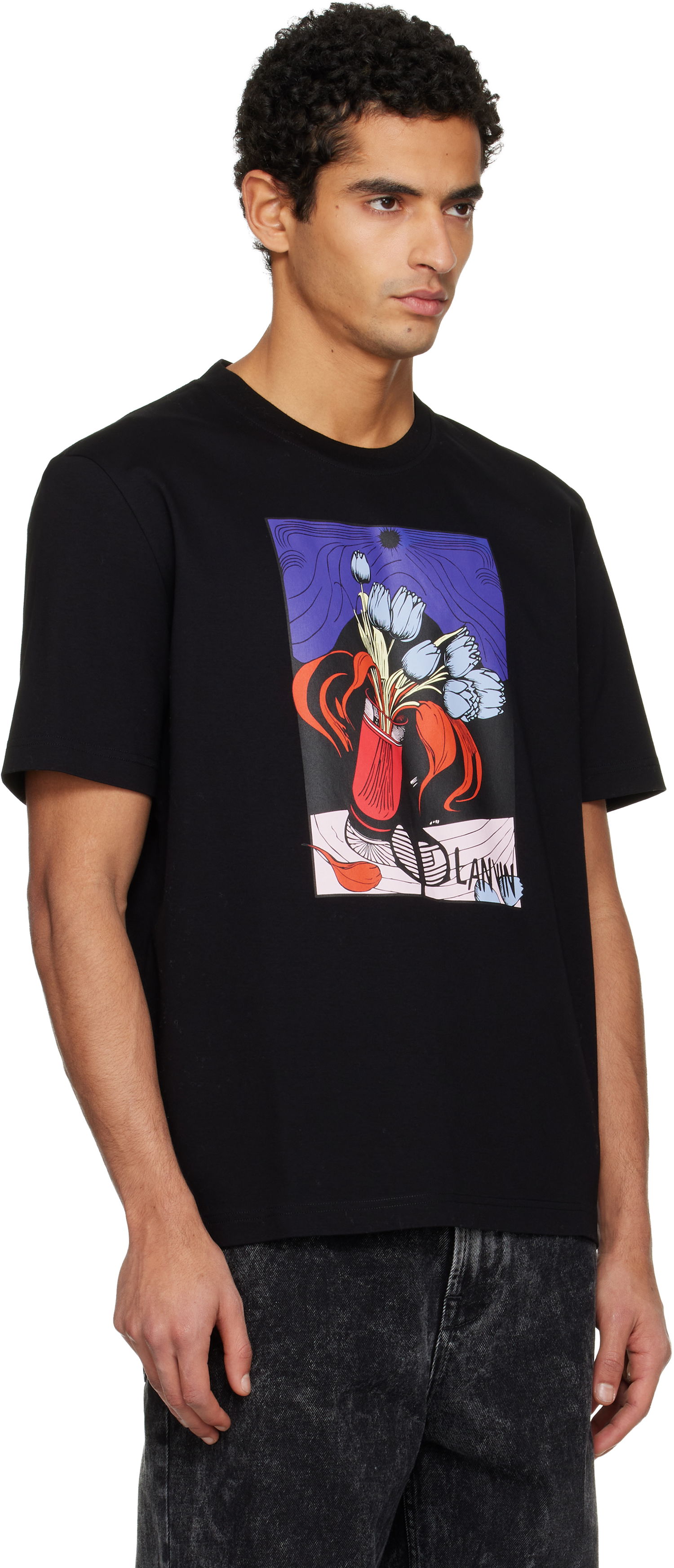 Tričko LANVIN Vase Print T-shirt Čierna | RM-TS0115-J291-E25, 1